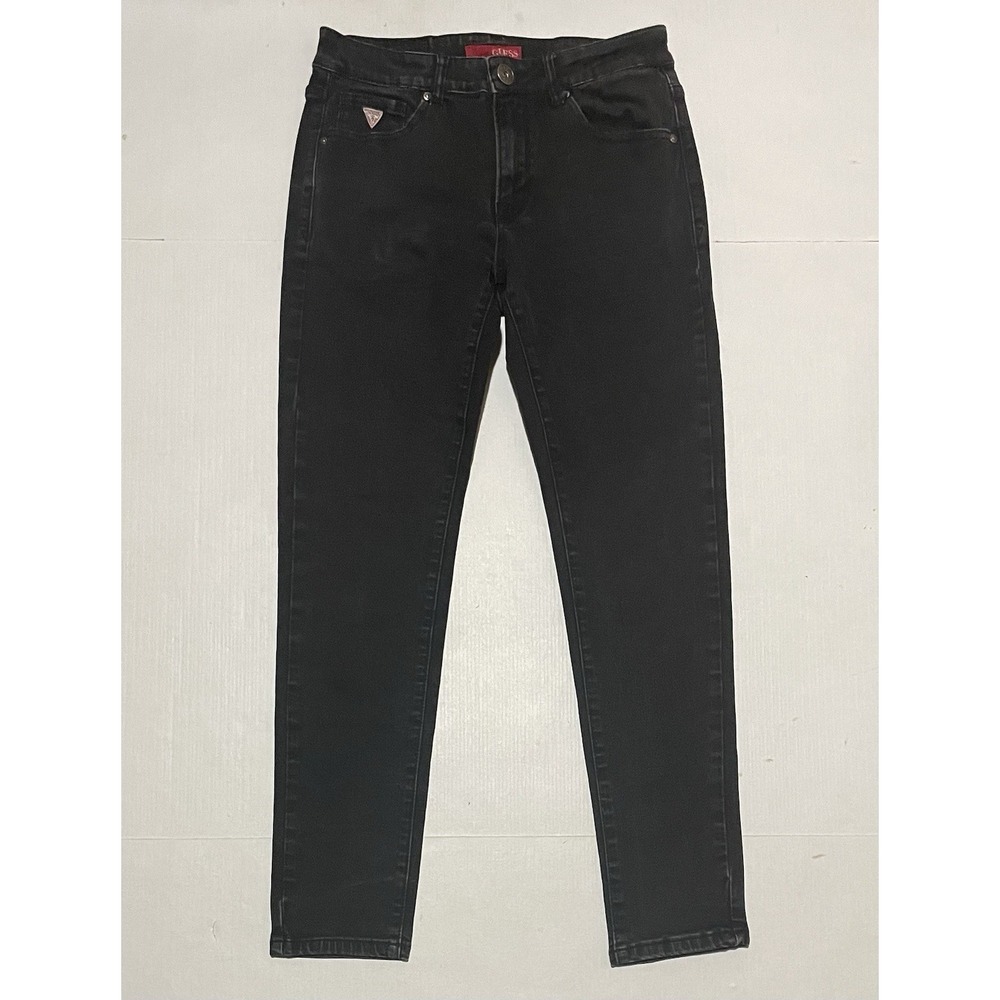 Guess Los Angeles Jeans Mens Size 30 X 28 Black Medium Rise Skinny Fit